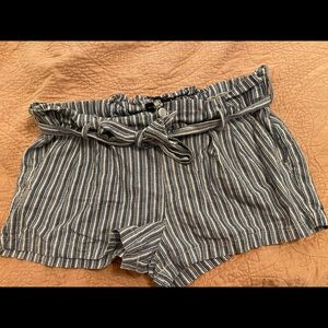 Rewash blue white stripe shorts